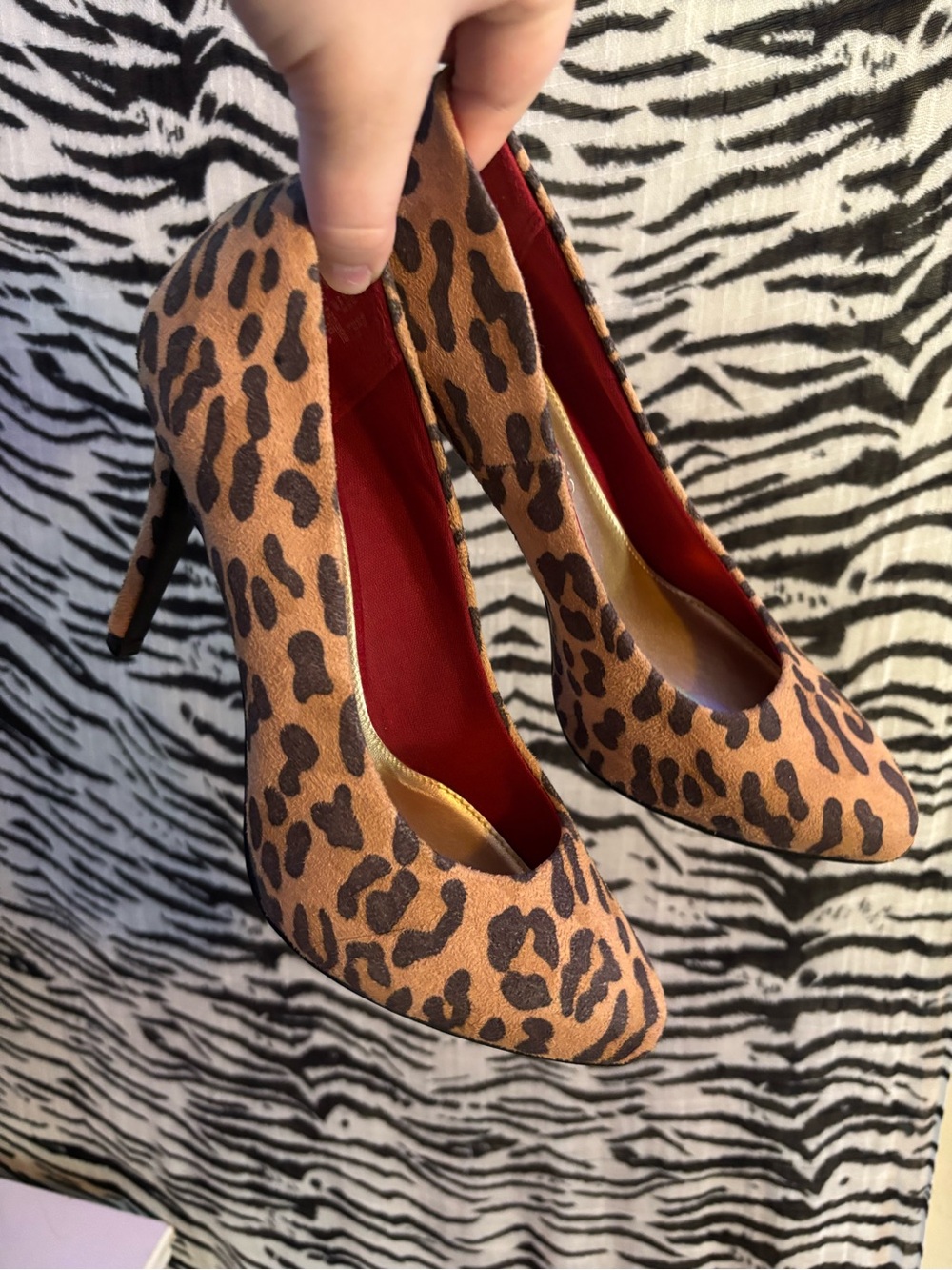 Payless Leopard Print Pumps - Brown and Black